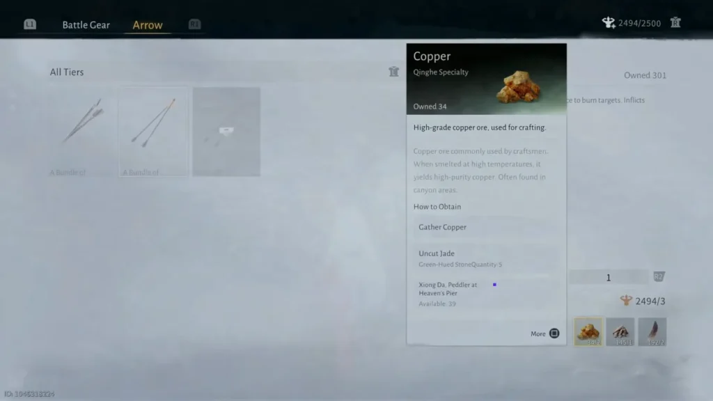 recipe for fire arrows in where winds meet