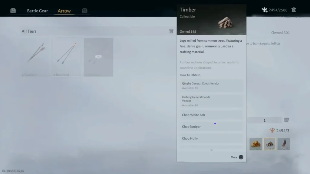 crafting fire arrows