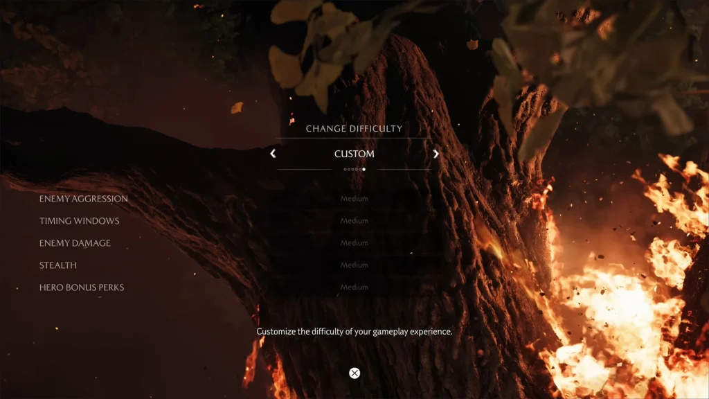 ghost of yotei custom difficulty guide