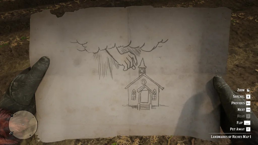 rdr2 Landmarks of Riches sketch map 1