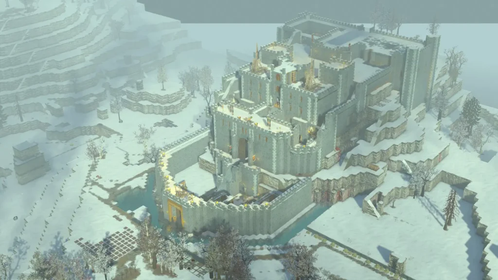 A castle in the game Going Medieval