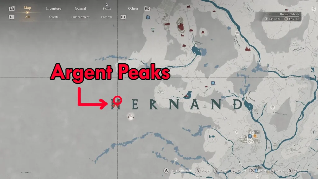 Crimson Desert Hernand region Argent Peaks