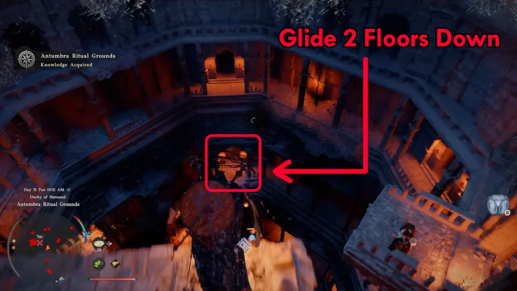 Crimson Desert the Antumbra Ritual Grounds Glide 2 Floors Down