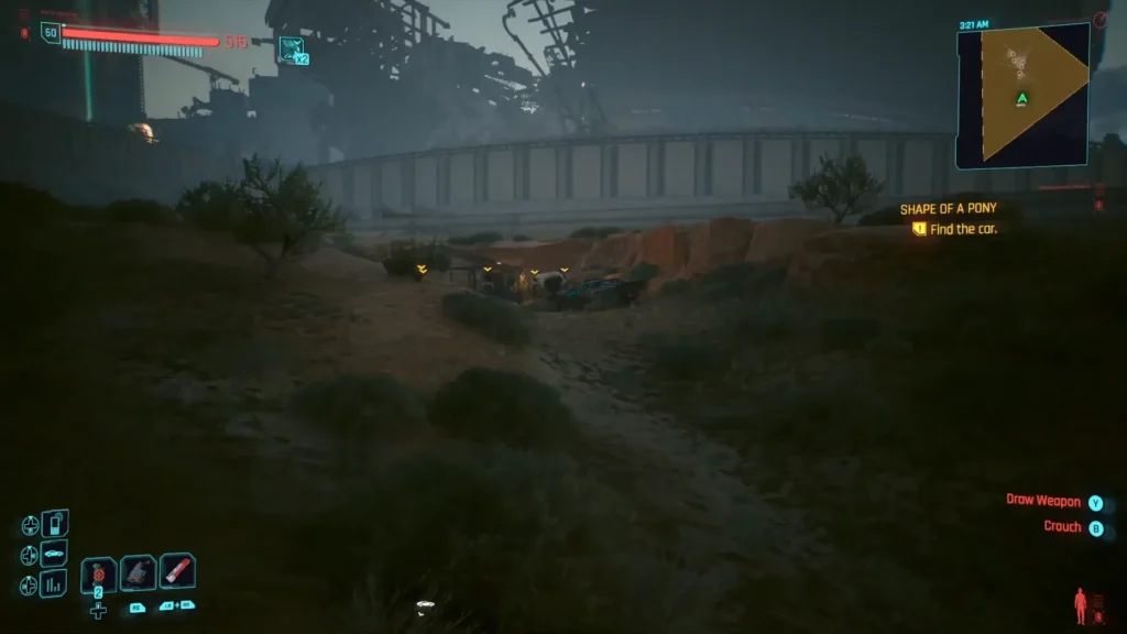 Find the Car and Defeat the Enemies Cyberpunk 2077 Shape of a pony