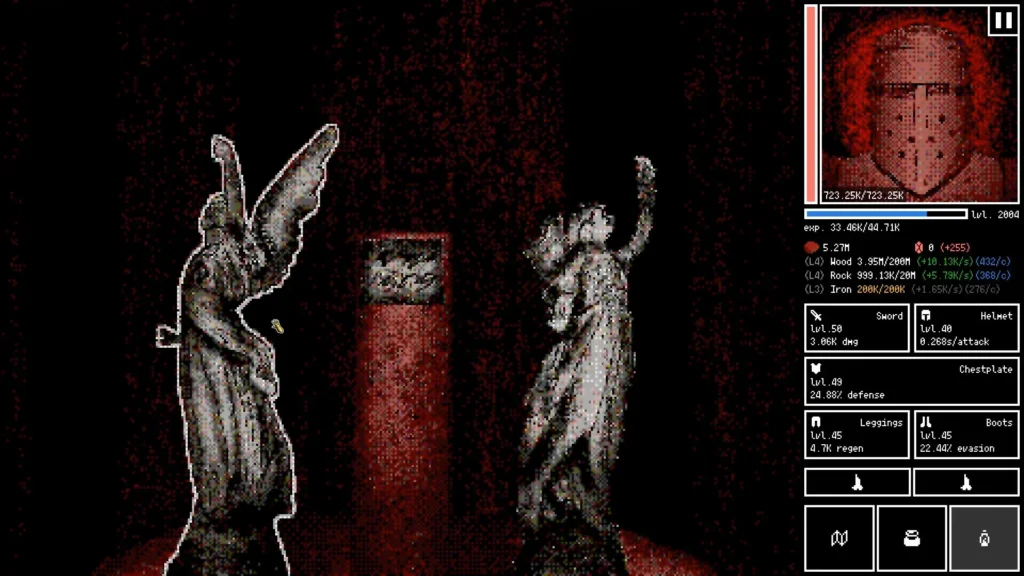Horripilant angel statues