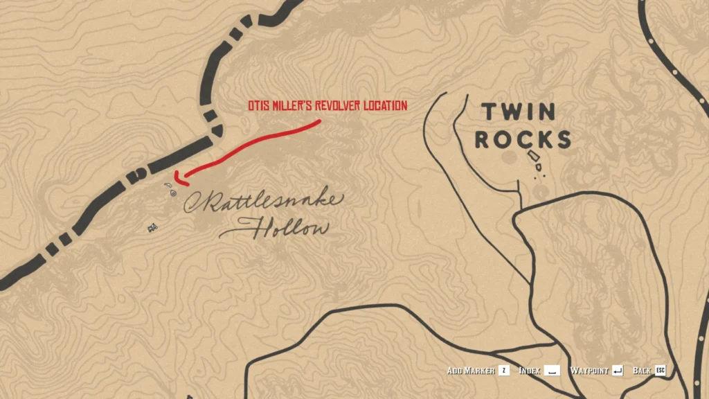 RDR2 The mended map location in Rattlesnake Hollow