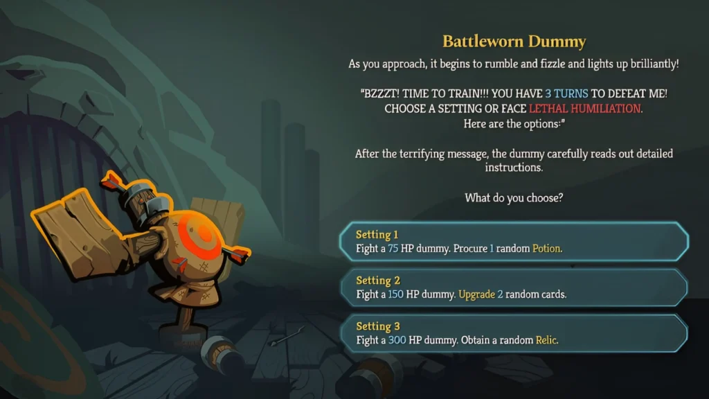 Slay the Spire 2 Battleworn Dummy event