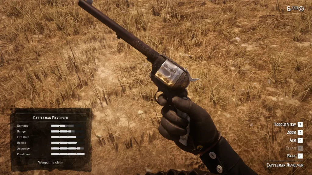 All RDR2 Revolvers and Pistols Cattleman Revolver