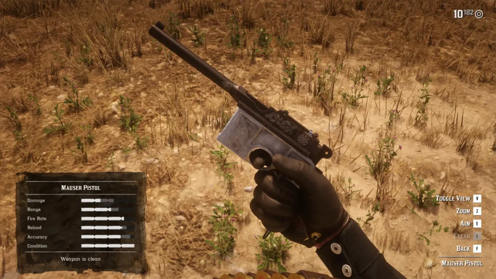 All RDR2 Revolvers and Pistols Mauser Pistol
