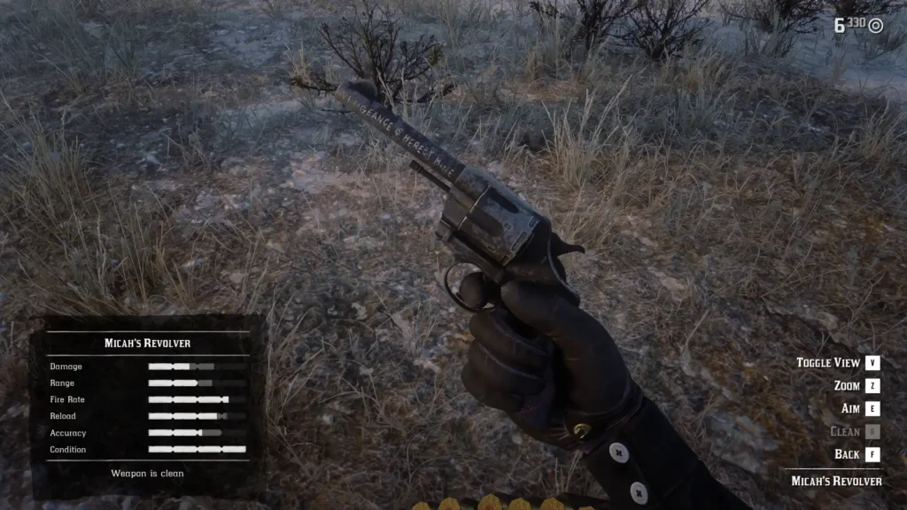 All RDR2 Revolvers and Pistols Micah's Revolver