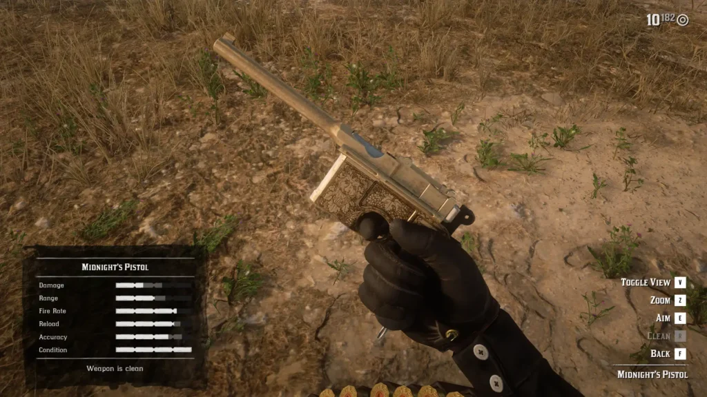 All RDR2 Revolvers and Pistols Midnight's Pistol