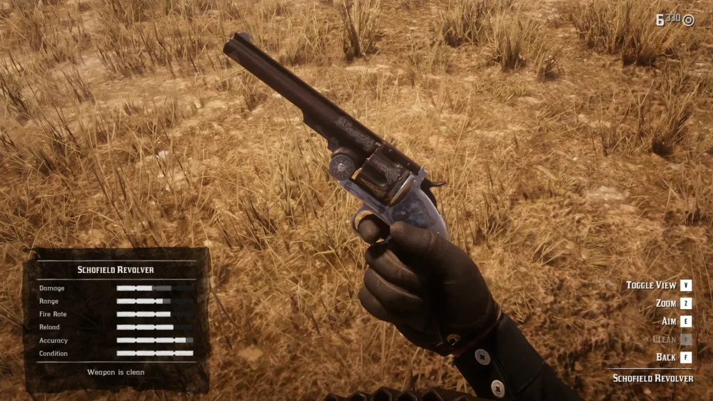 All RDR2 Revolvers and Pistols Schofield Revolver