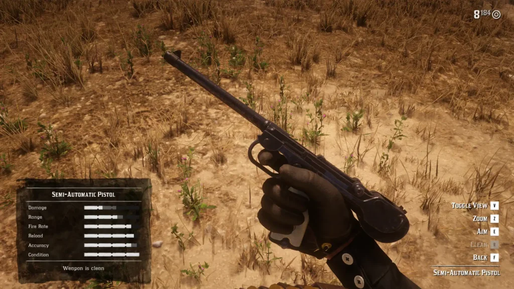 All RDR2 Revolvers and Pistols Semi-Automatic Pistol