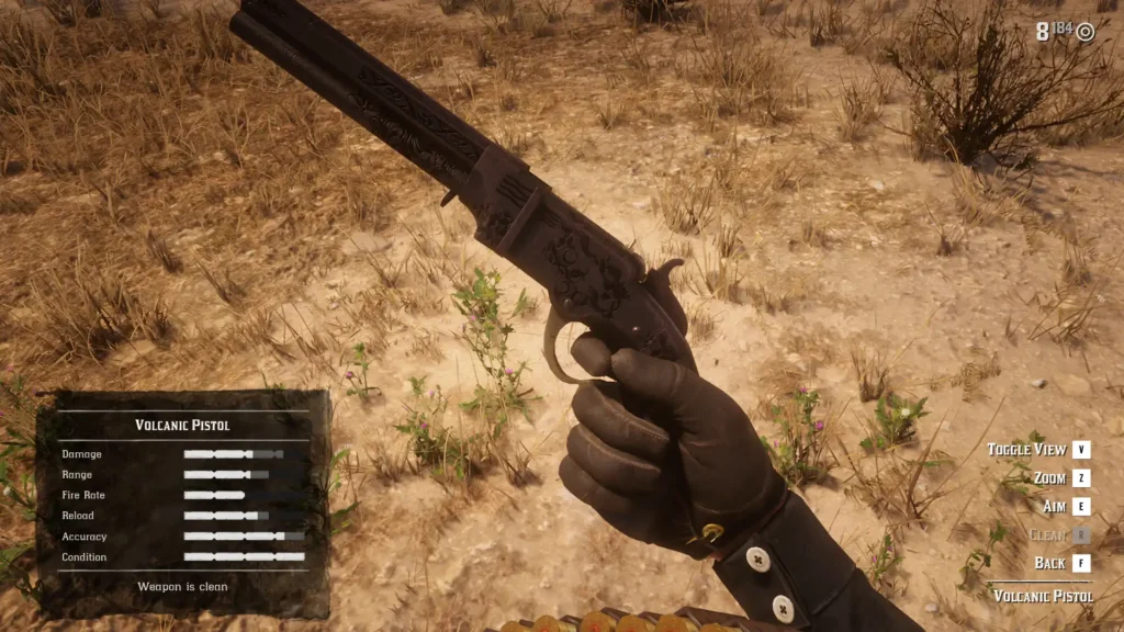 All RDR2 Revolvers and Pistols Volcanic Pistol