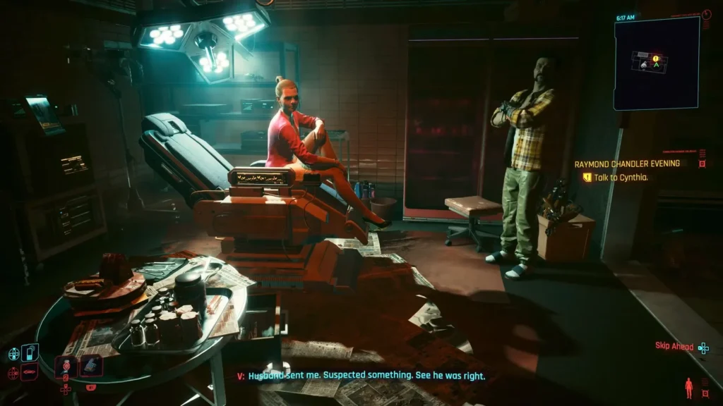 Cyberpunk 2077 Raymond Chandler Evening Quest Cynthia
