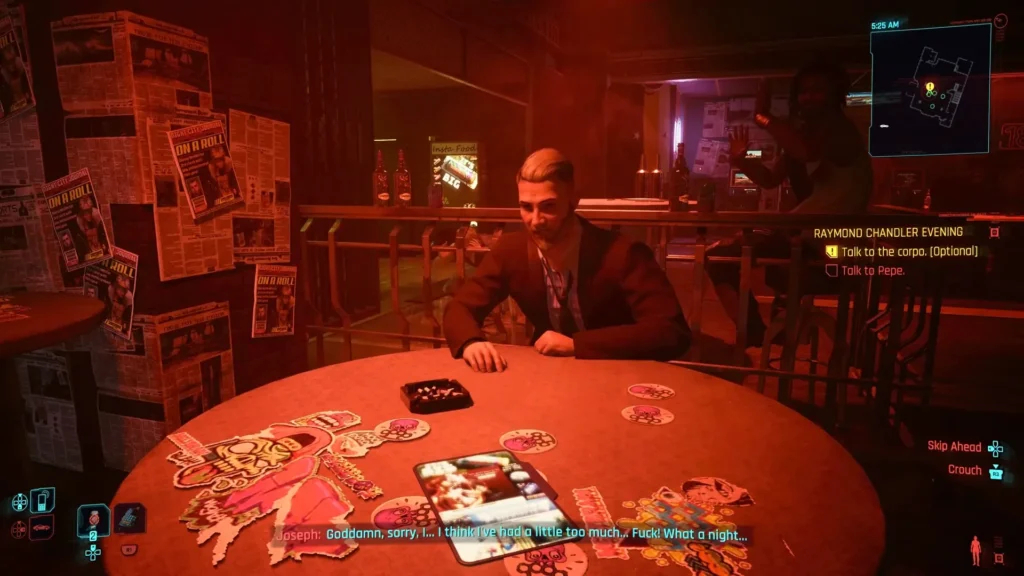Cyberpunk 2077 Raymond Chandler Evening Quest Joseph Corpo
