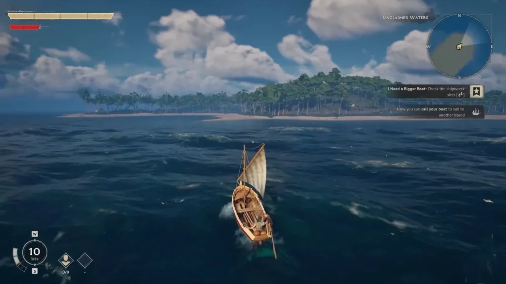 Exploration near windrose coastal jungle