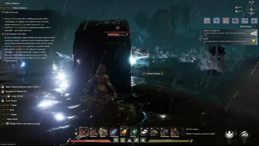 Soulmask Sobek Crocodile Boss Fight pillar