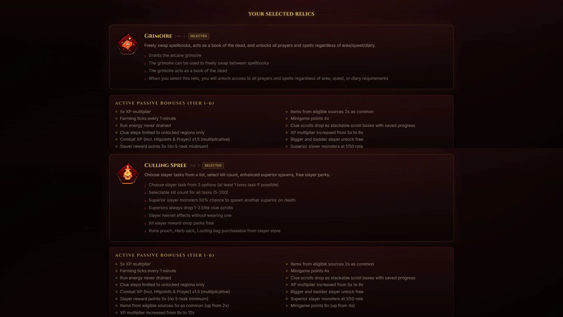 OSRS Leagues 6 Relics | Best Demonic Pacts Relics Guide