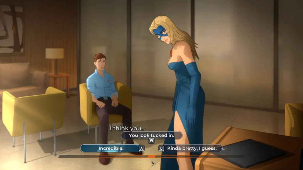 Dispatch talk to Blazer at the office about the dress