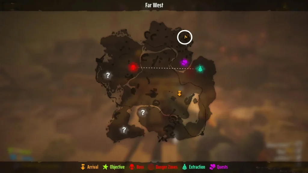 Trainwreck on the Far West map