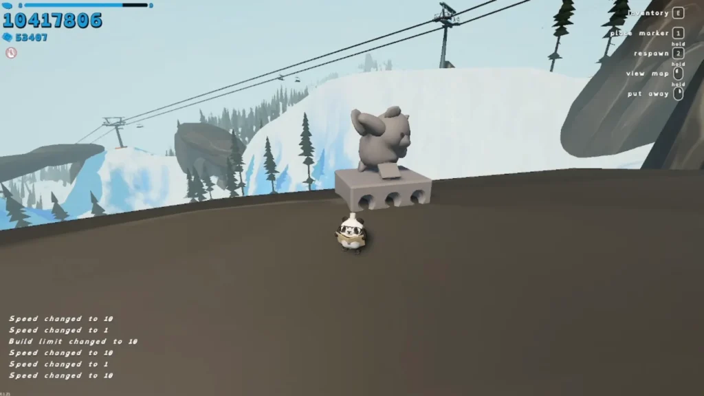Sledding Game Characters Panda location (2)