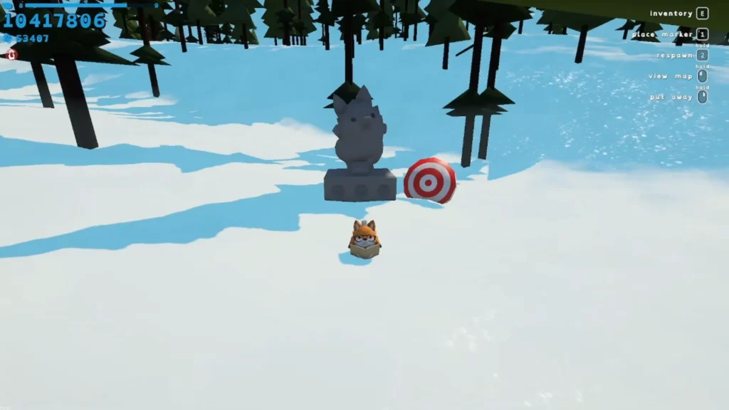The fox Character of Sledding Game