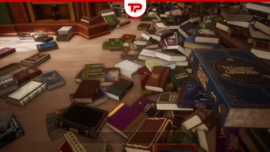librarian tidy up the arcane library book of spells