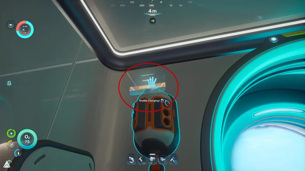why is my battery charger disabled subnautica 2
