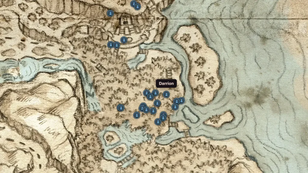 Darrion location on the map