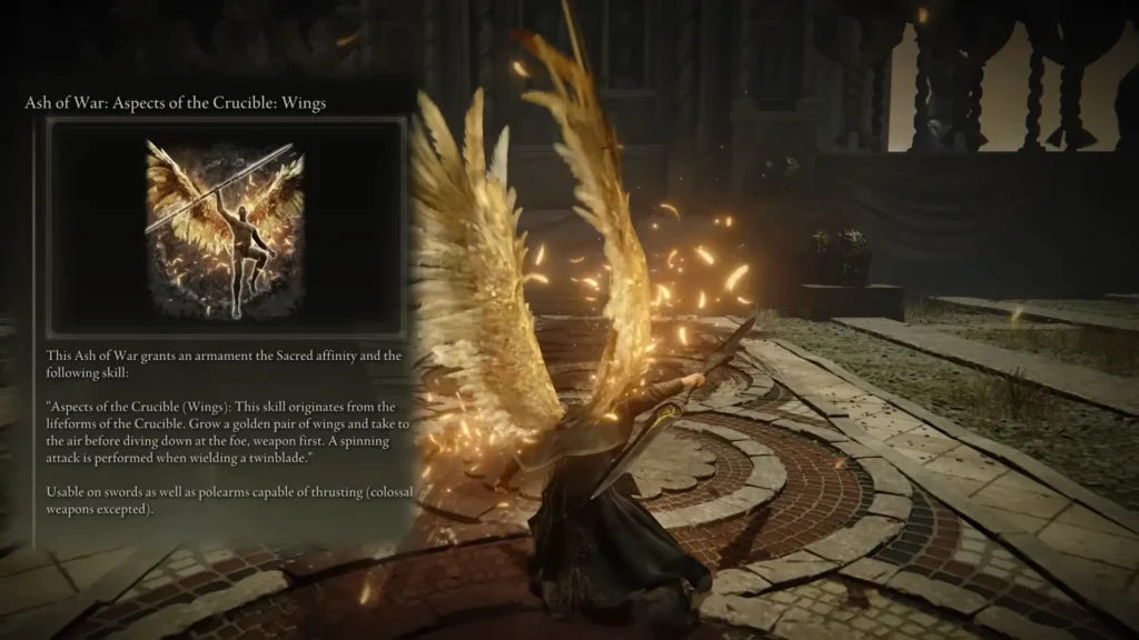 Elden Ring DLC Ash of War Aspects of the Crucible Wings