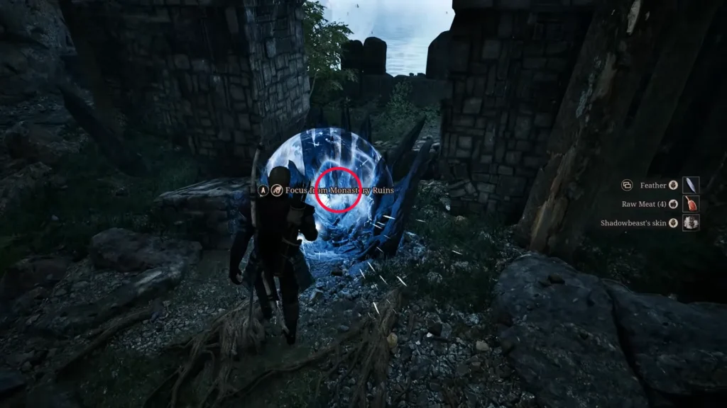 Focus stone of Monastery Ruins