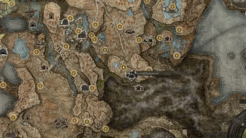 Fort of Reprimand on the map
