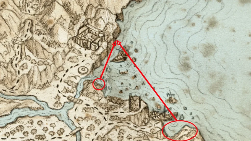 How to get to the Adanos Temple on the map