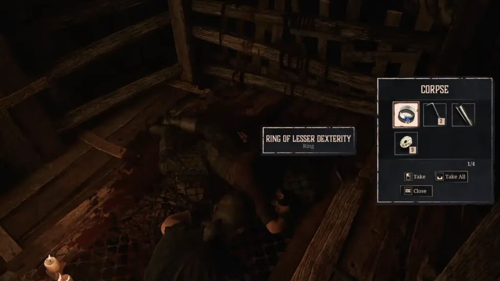 Gothic Remake Ring of Lesser Dexterity location