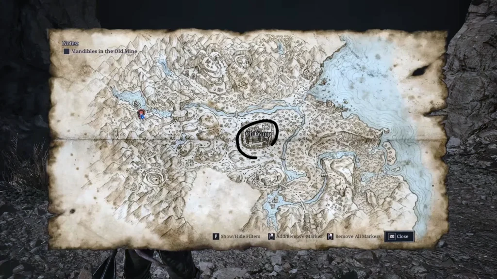 Gothic Remake old camp map