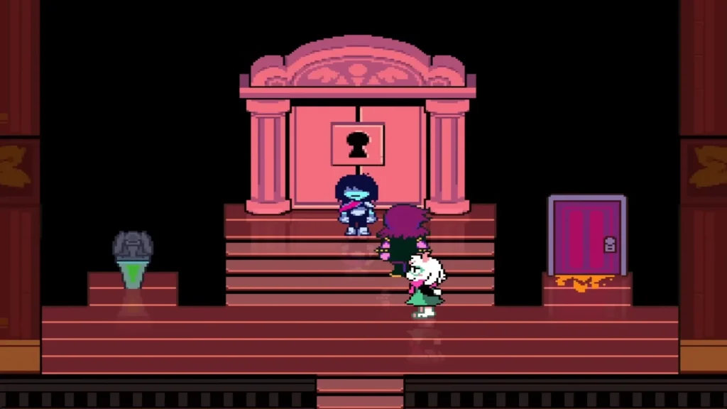 locked pink door