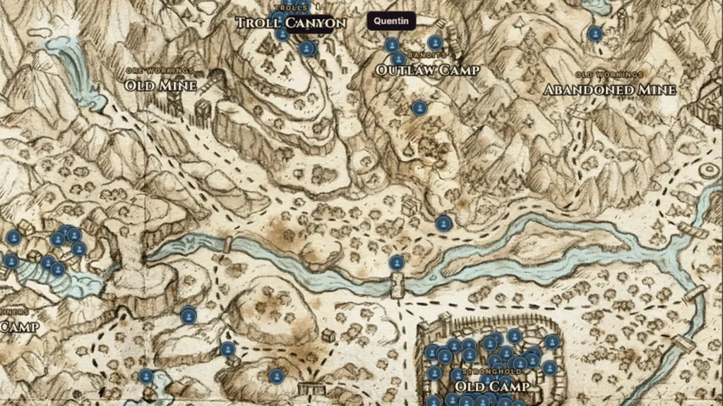 Quentin's location on the map