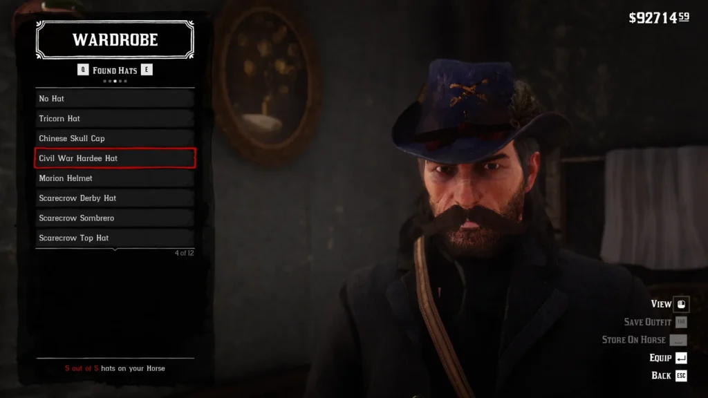 RDR2 Civil War Hardee Hat