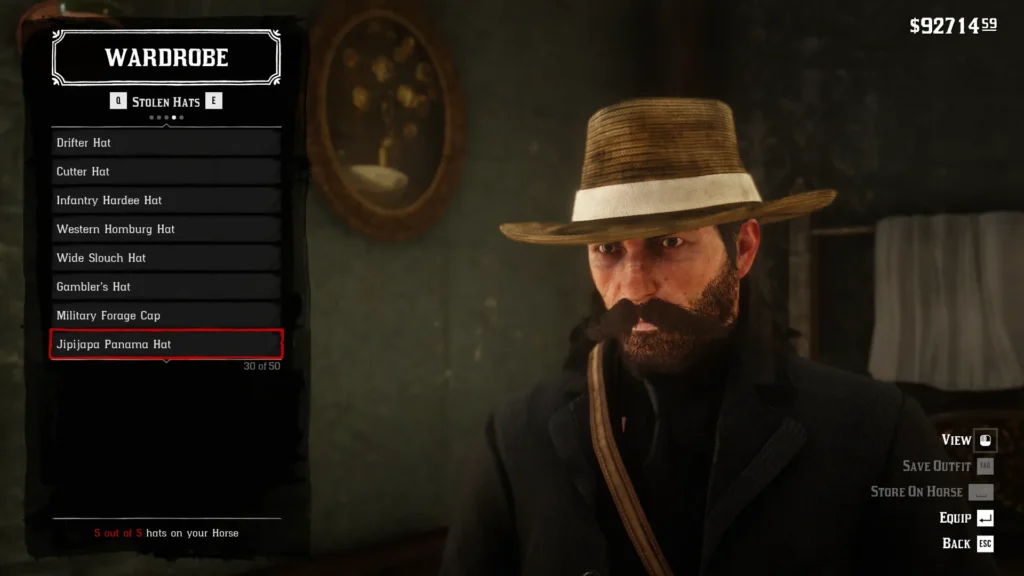 RDR2 Jipijapa Panama Hat - 30
