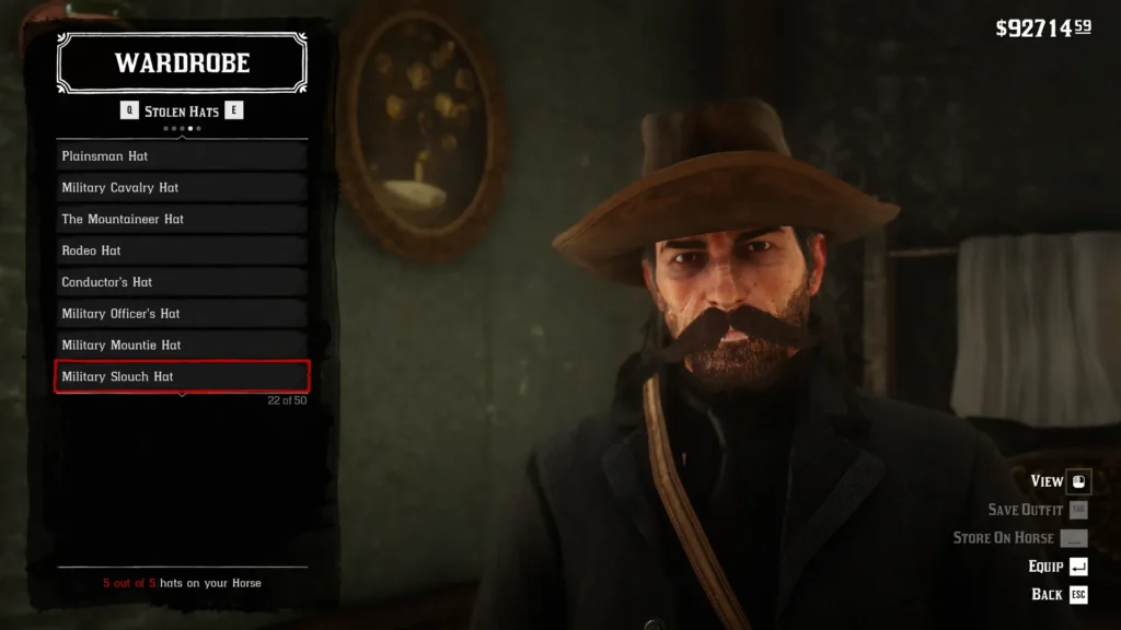 RDR2 Military Slouch Hat - 22