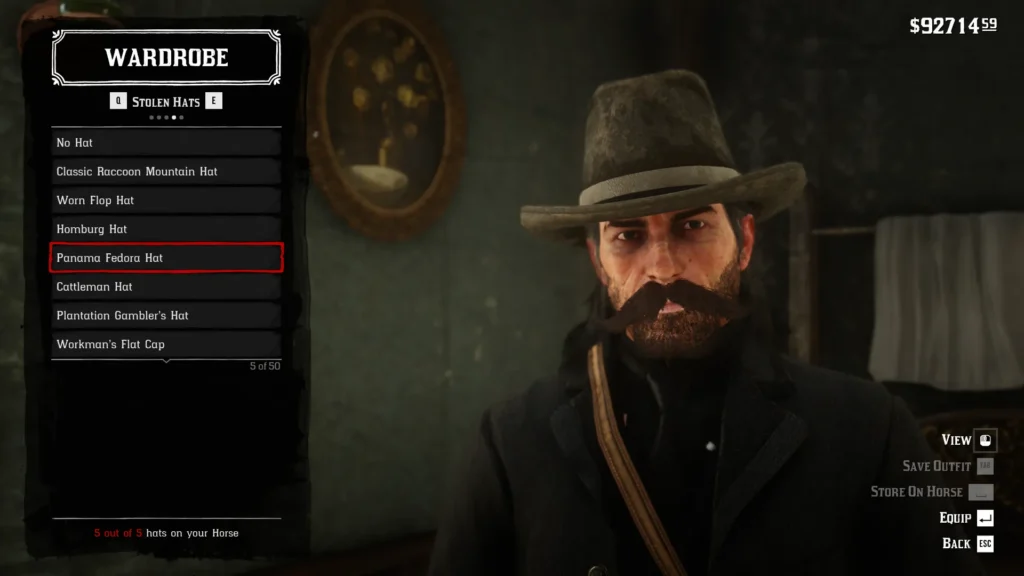 RDR2 Panama Fedora Hat - 05