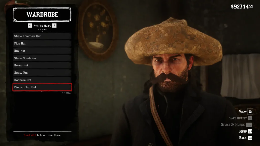RDR2 Pinned Flop Hat - 47
