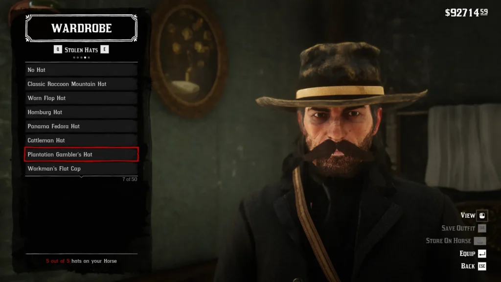 RDR2 Plantation Gambler’s Hat - 07