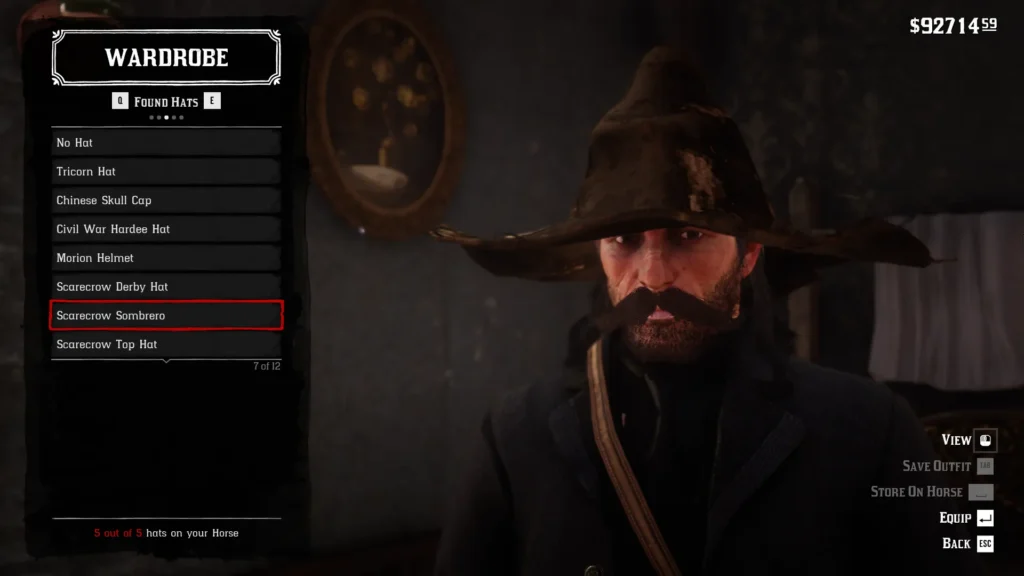 RDR2 Scarecrow Sombrero
