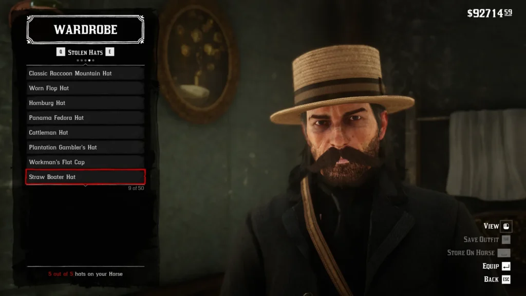 RDR2 Straw Boater Hat - 09