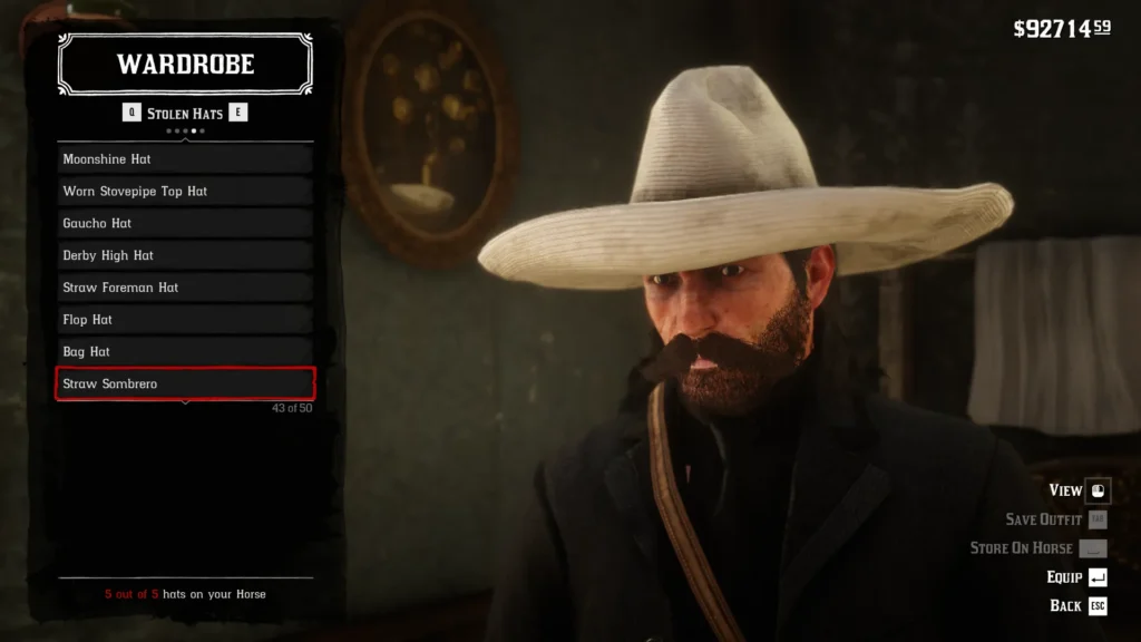 RDR2 Straw Sombrero - 43