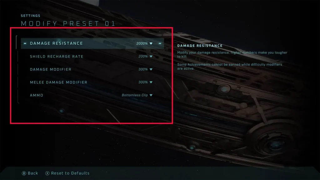 Adjust the modifiers
