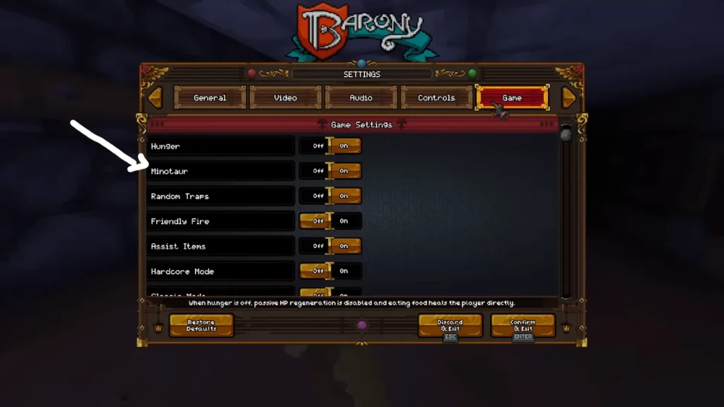 Barony Minotaur Turn It Off