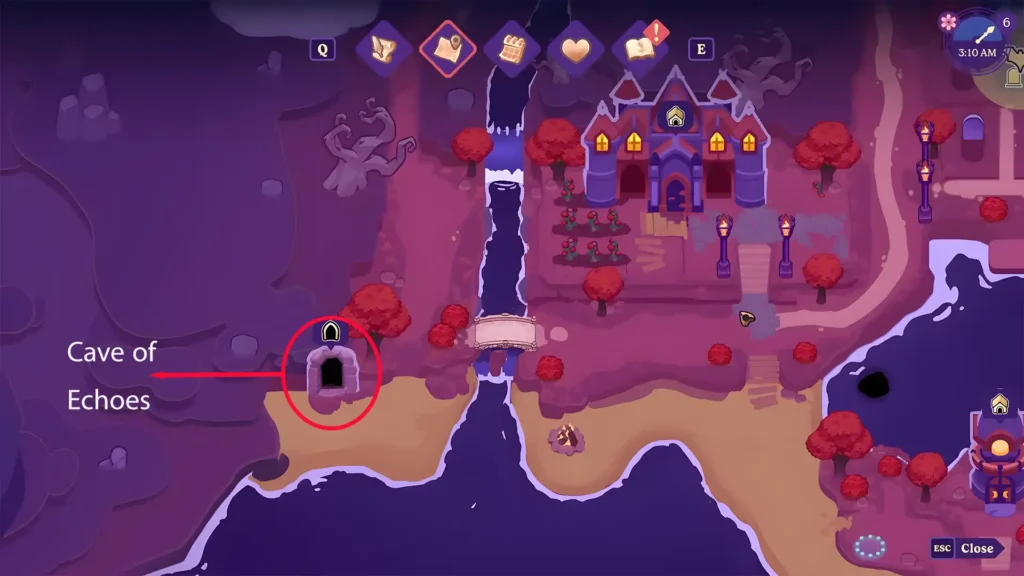 Where is the Moonlight Peaks Cave of Echoes?